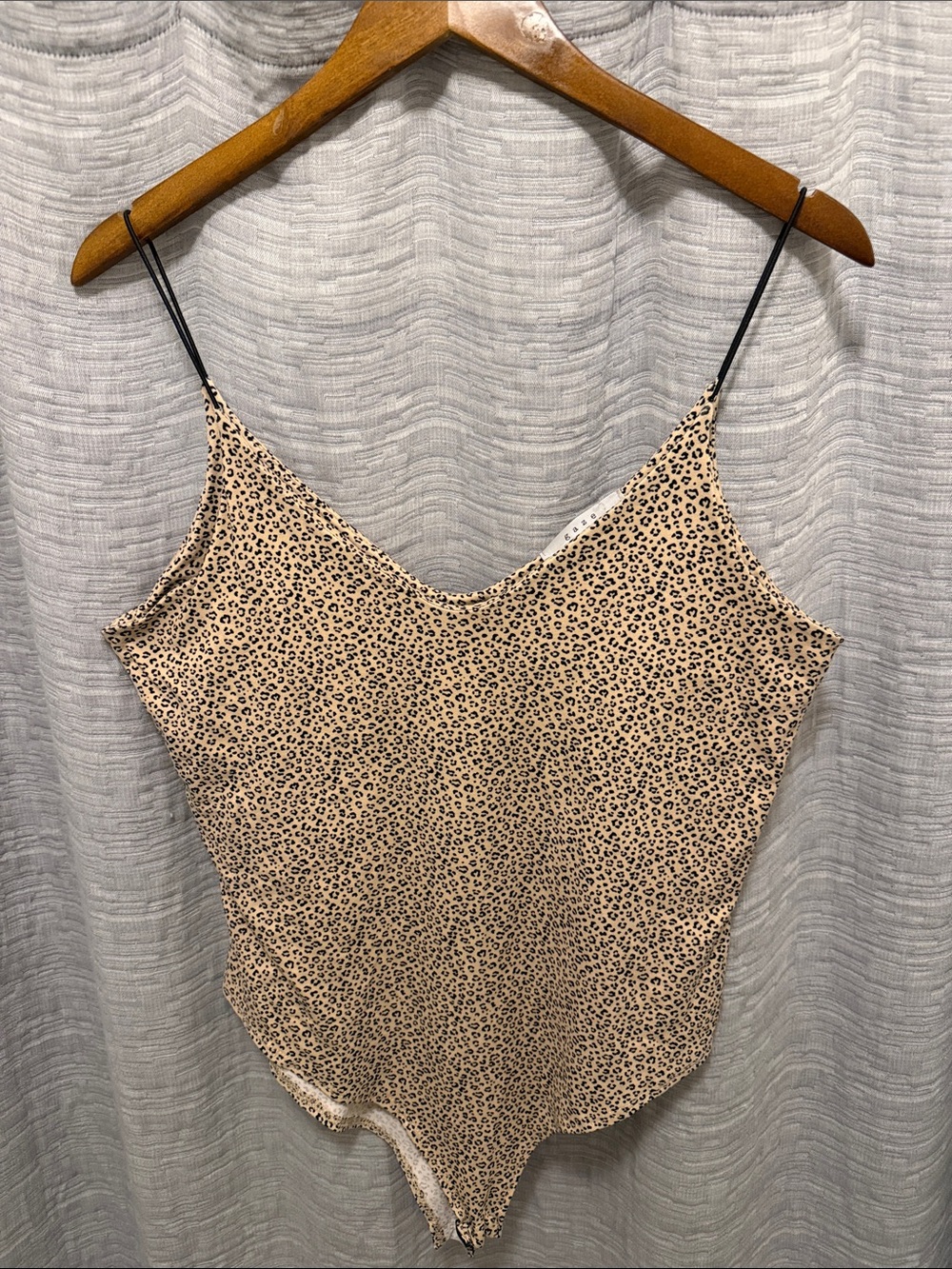 gaze Beige Leopard Print Spaghetti Strap Cami Size L Like new